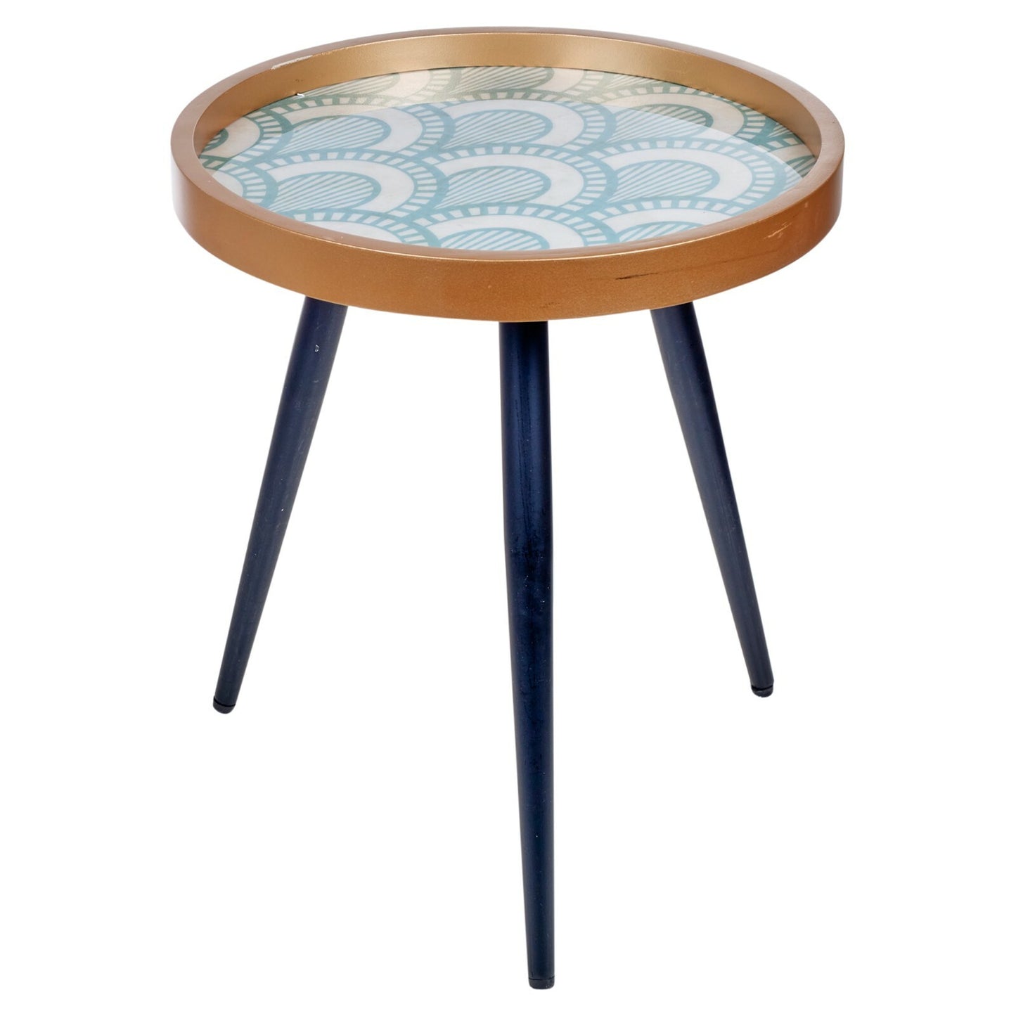 Round Side Coffee Table Set of 2 Metal Home Furniture Living Room Portable Decor