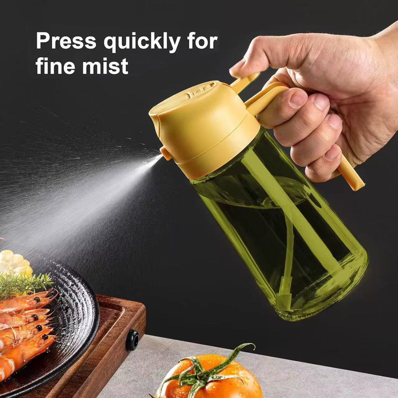 2-in-1 Glass Oil Sprayer & Dispenser