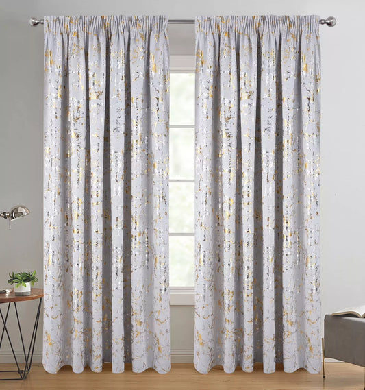 Calligraphy Galaxy Thermal Blackout Curtains