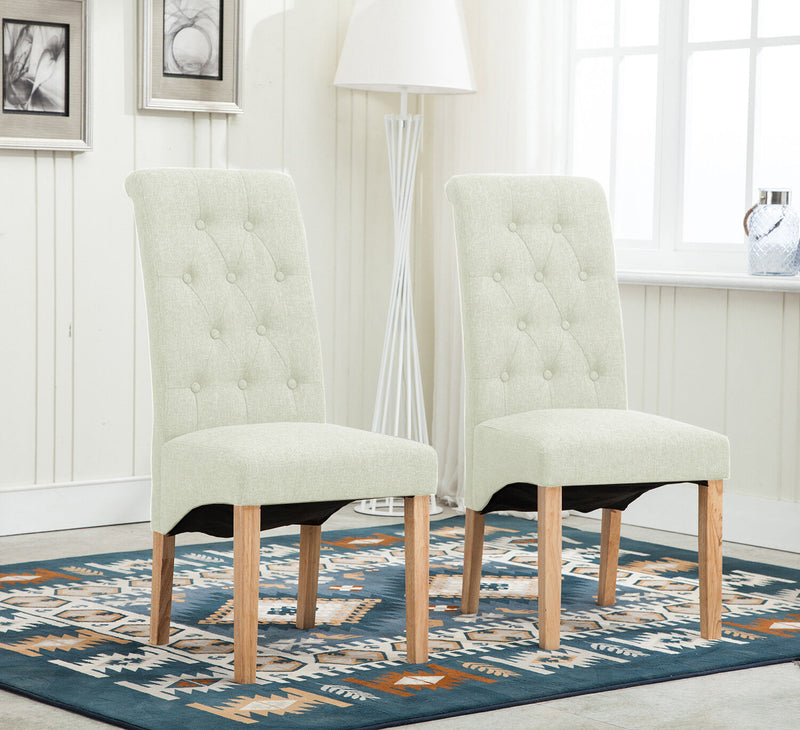 Lined Fabric Dining Chairs