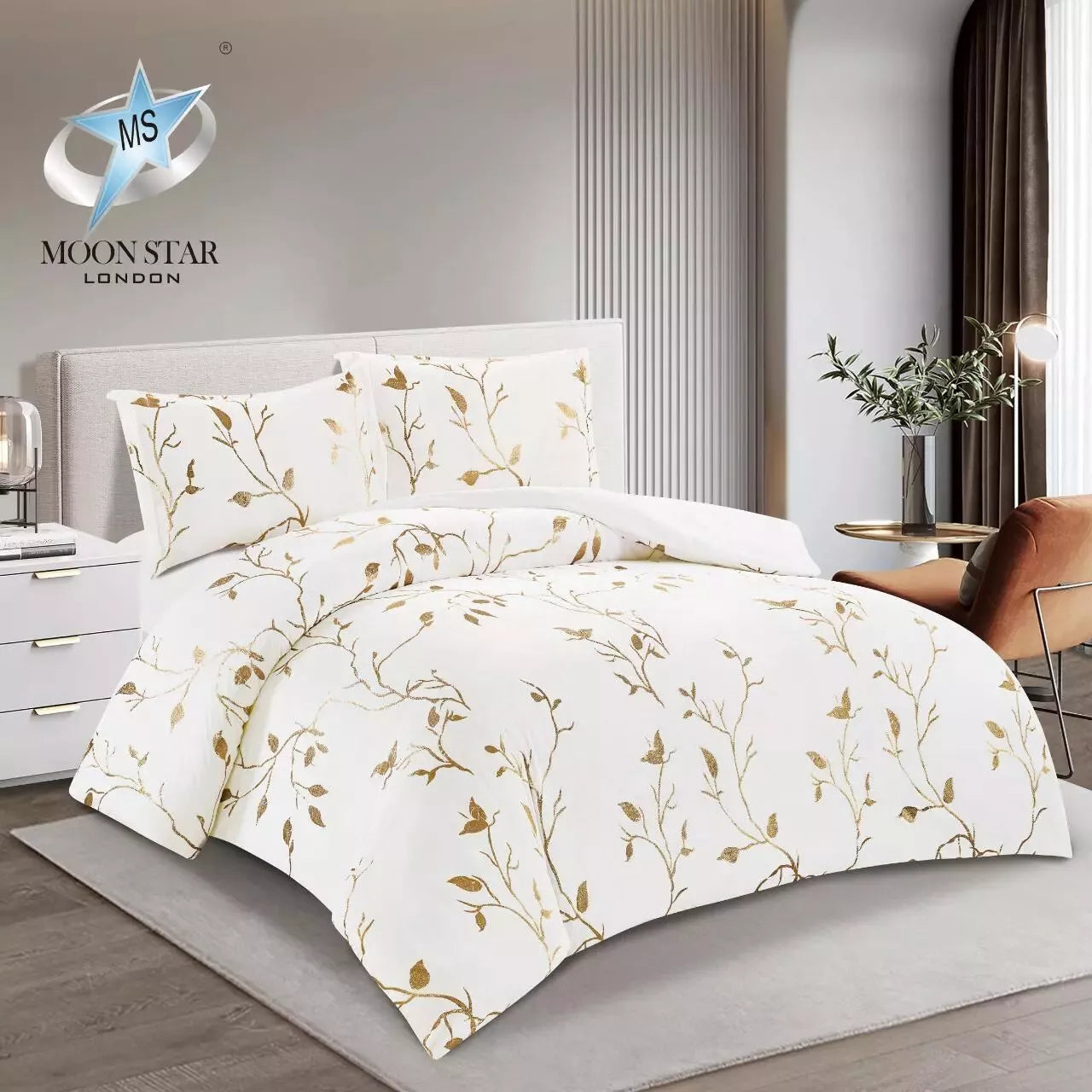 Luxury 3-Piece Printed Comforter Set - Premium Quality Polycotton Bedding