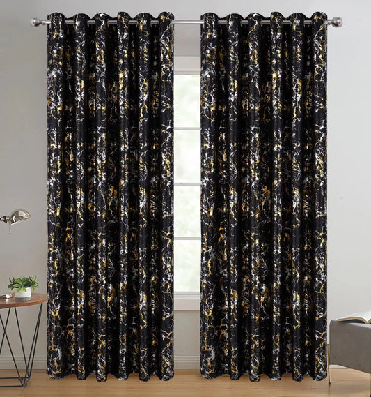Calligraphy Galaxy Thermal Blackout Curtains