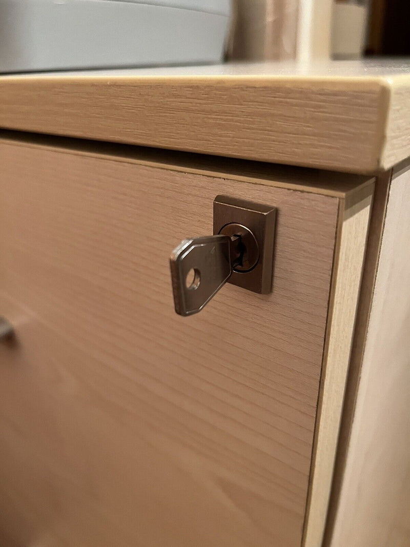 Lockable Cabinet with Drawers and Key