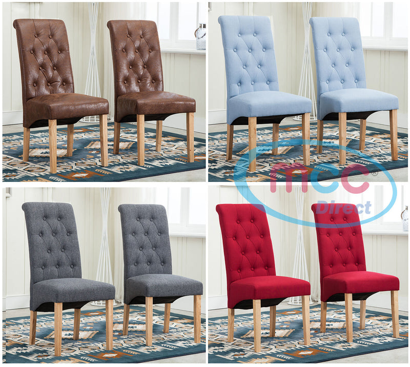 Lined Fabric Dining Chairs