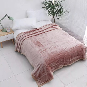 Grey Large Luxury Faux Fur Throw – Soft Warm Fleece Blanket for Sofa & Bed