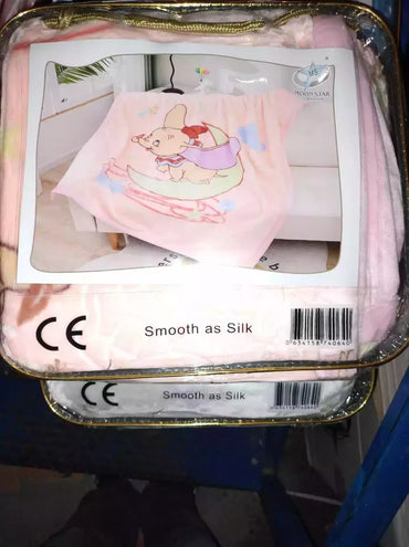 2-Ply Super Soft Baby Blanket – Warm Mink Fleece for Prams & Cots