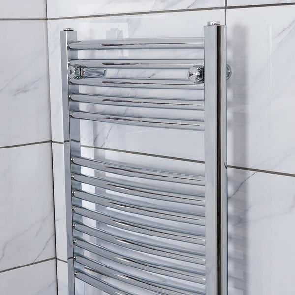 Chrome Bathroom Heated Towel Radiator Ladder Rail Rad Curved Straight - Cints and Home