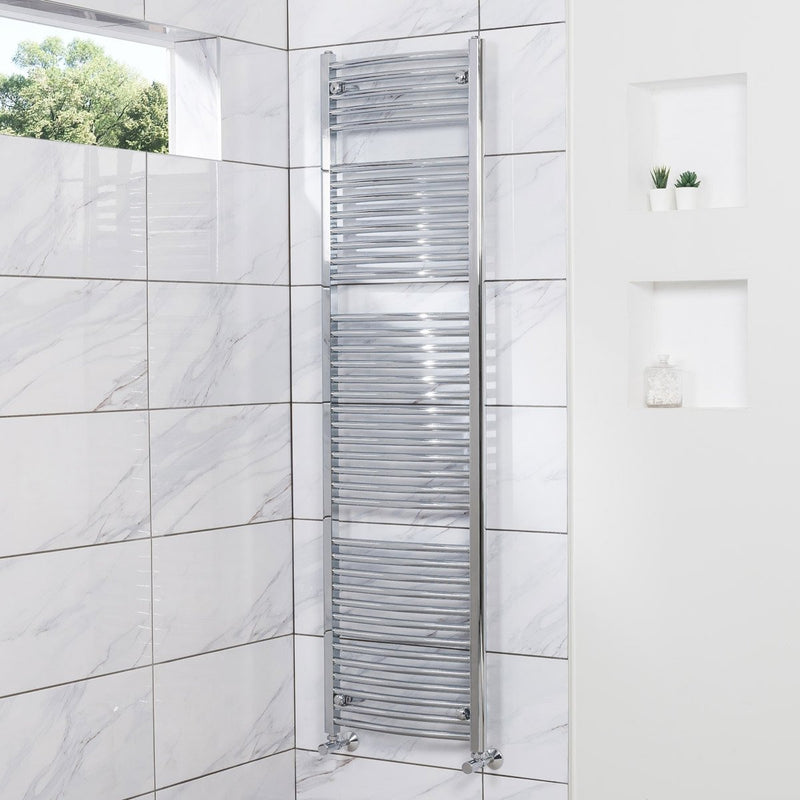 Chrome Bathroom Heated Towel Radiator Ladder Rail Rad Curved Straight - Cints and Home