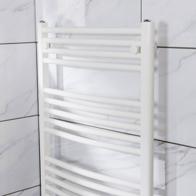 Chrome White Bathroom Heated Towel Radiator Ladder Rail Rad Curved Straight - Cints and Home