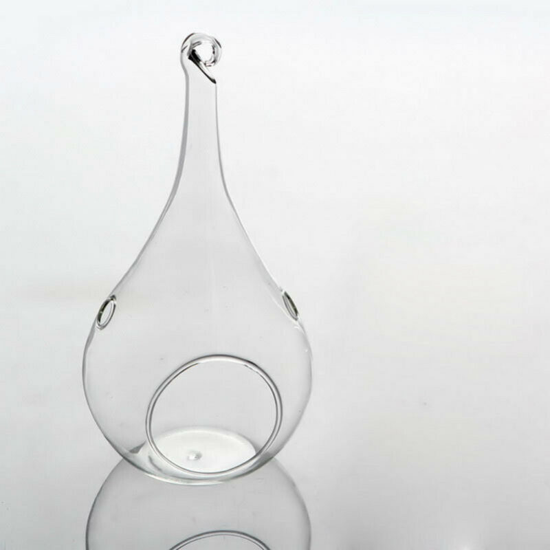 Set of 6 Teardrop Shaped Glass Candle Holder - Cints and Home