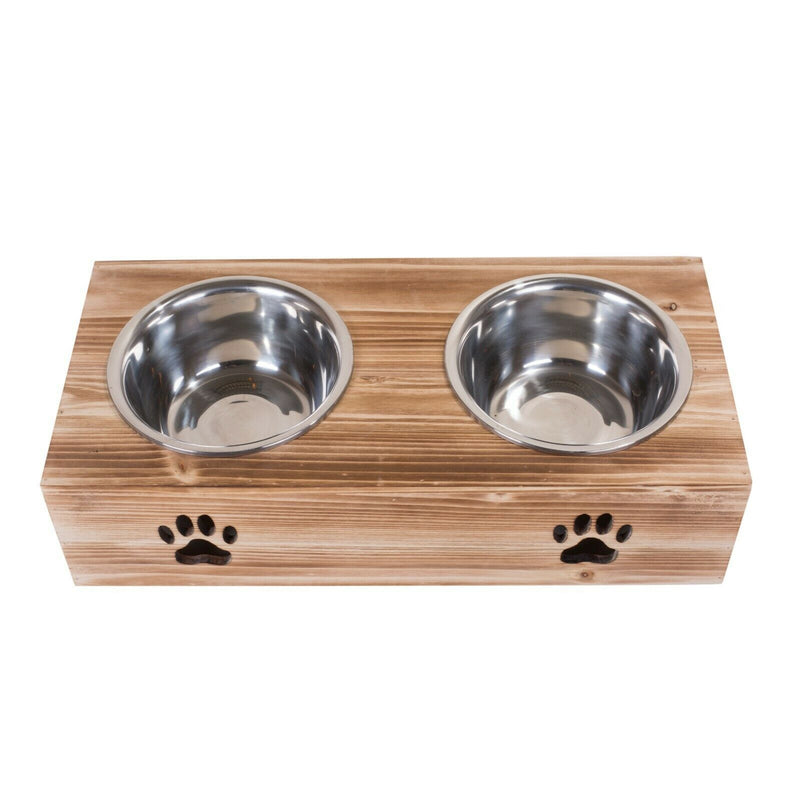 Wooden Crate Dog Food Feeding  Bowl - Cints and Home