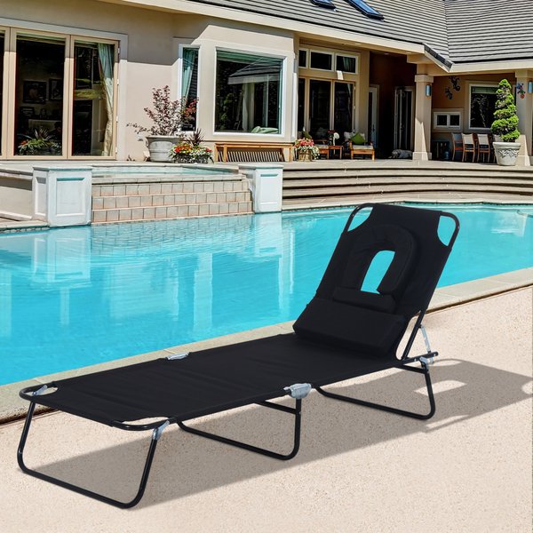 Adjustable Sun Lounger With Pillow - Cints and Home