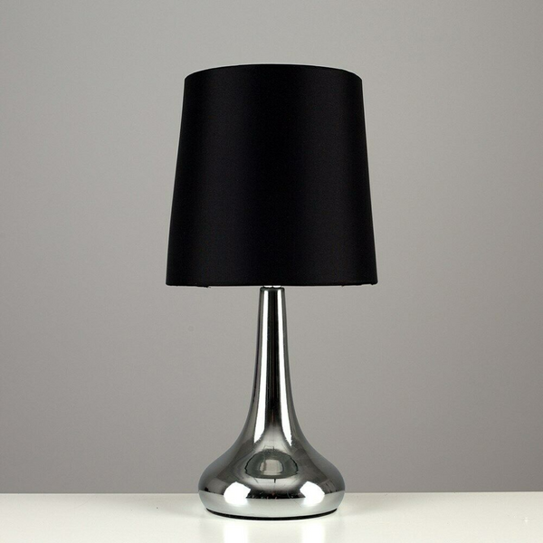 Pair of Black Modern Touch Dimmer Table Lamp - Cints and Home