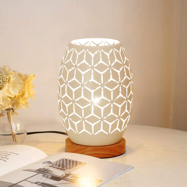 Decorative Wooden Base Bedside Table Lamp - Cints and Home
