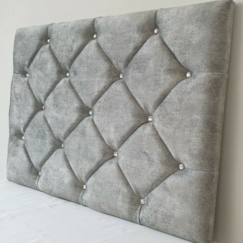 24" Marble Velvet Headboard With Silver Colour - Cints and Home