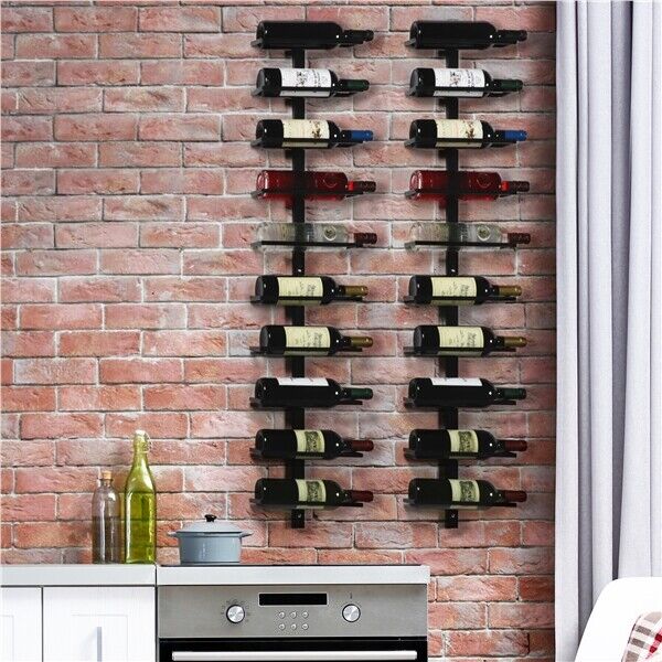 10 Bottle Wall Mounted Wine Rack