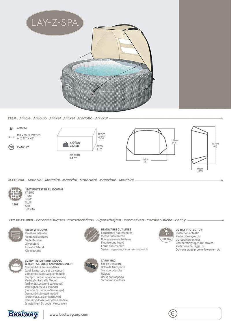 Canopy Hot Tub Cover