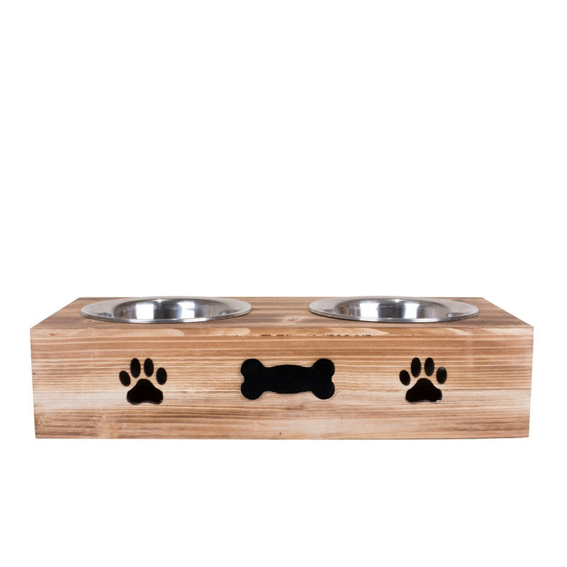 Wooden Crate Dog Food Feeding  Bowl - Cints and Home
