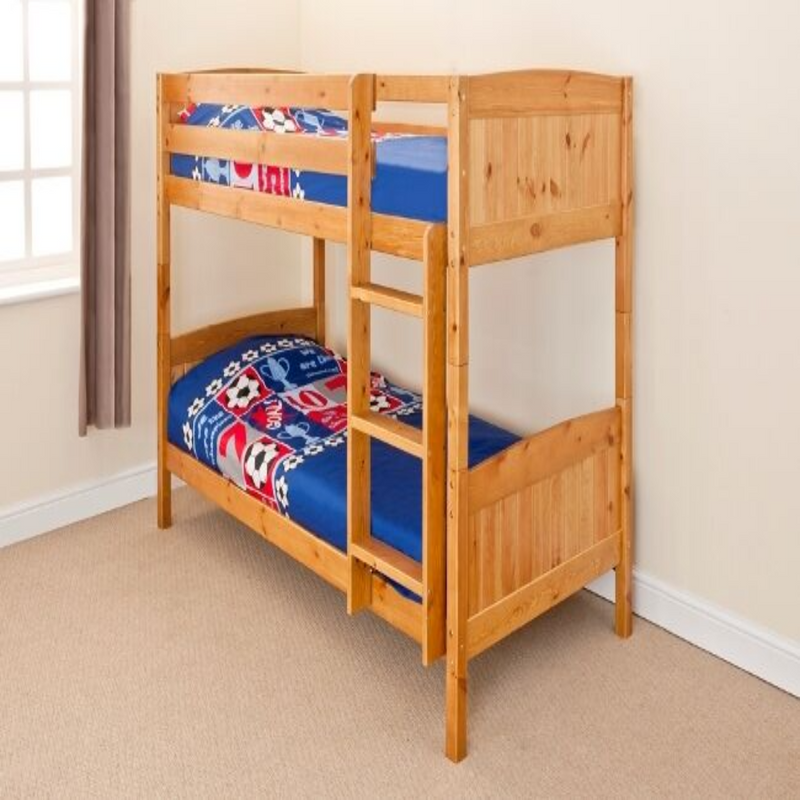Wooden PINE Kids Bunk With Mattress - Cints and Home