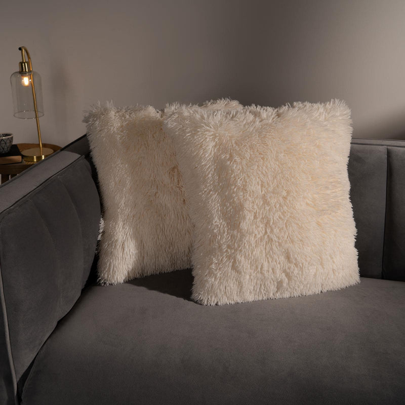 Fluffy Pack of 4 Square Cushion Covers