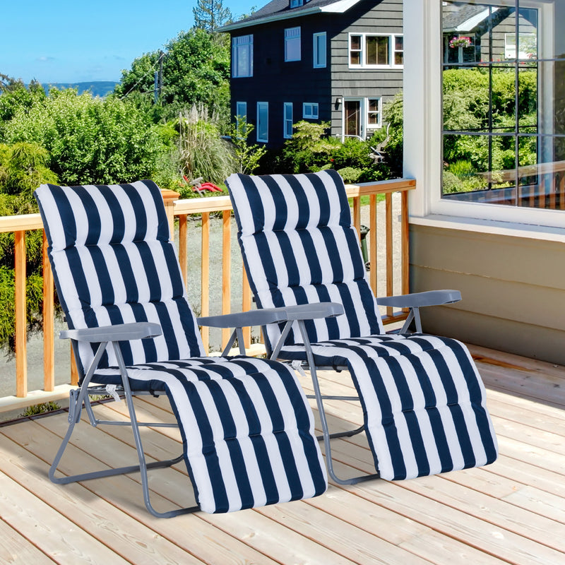 2Pc Set Folding Sun Loungers - Cints and Home
