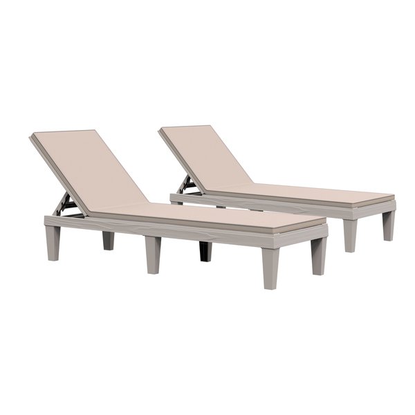2PCs 5-Level Adjustable Garden/Pool side Chaise - Cints and Home
