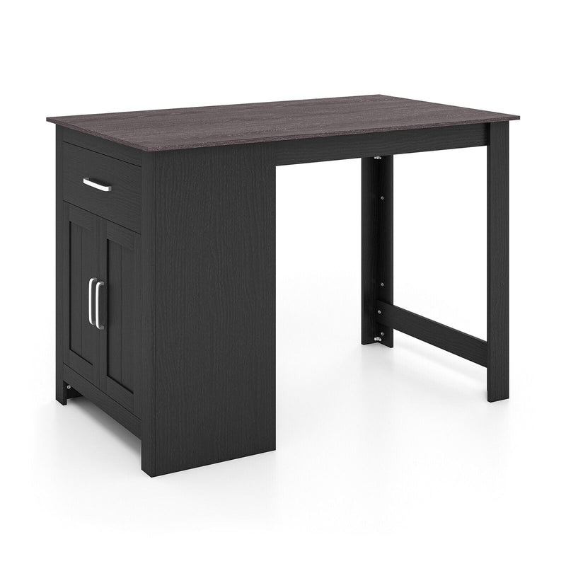 Breakfast Dining Table with Storage Cabinet