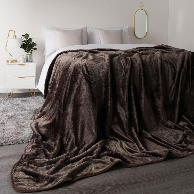 Large Luxury Faux Fur Throw Sofa Bed Mink