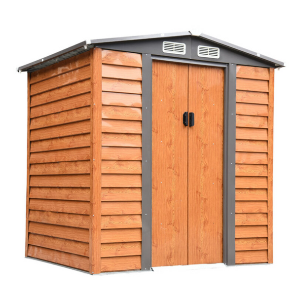 Sliding Door Brown Wooden Garden Shed - Cints and Home