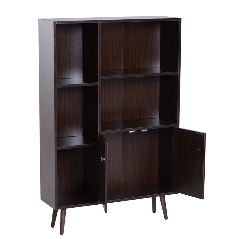 Free Standing Wooden Bookcase Cabinet - Cints and Home