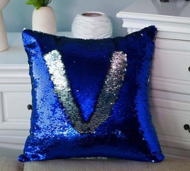 Shiny Color Change Mermaid Sequined Cushion Cover