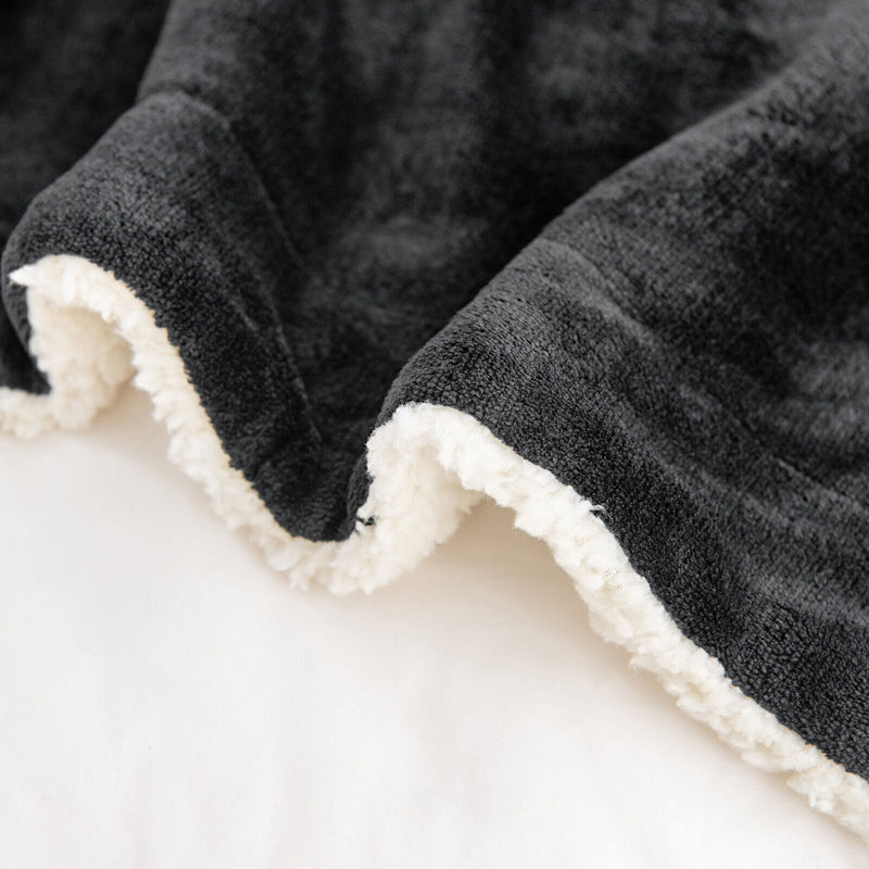Faux Fur Fleece Throw  Blanket