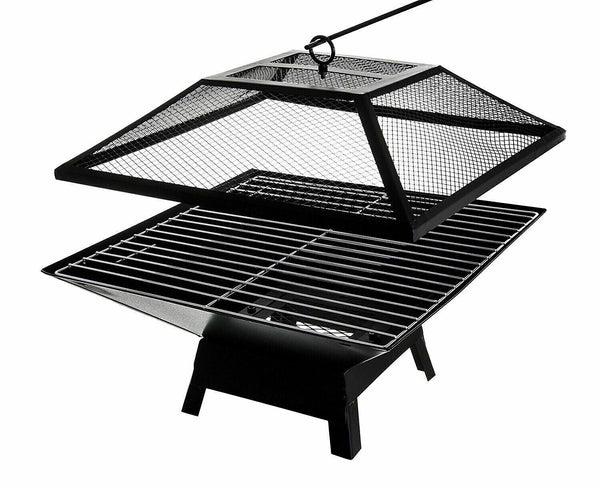 Square Fire Pit BBQ Grill