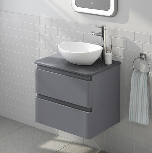 Oval Curved White Bathroom Vanity Wash Basin