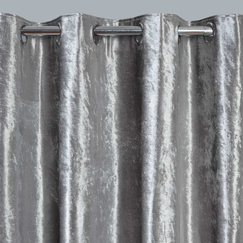 Sienna Crushed Velvet Curtains PAIR of Eyelet Ring