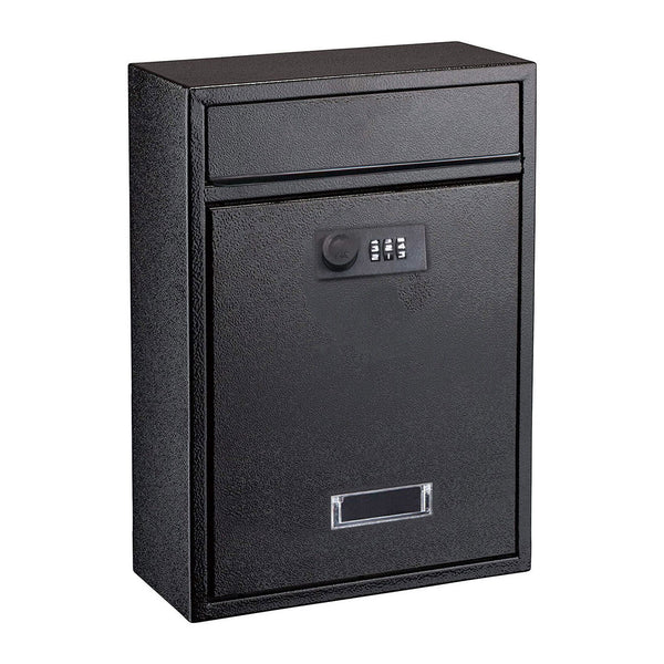 Black Large Lockable Letter Box  With Codes