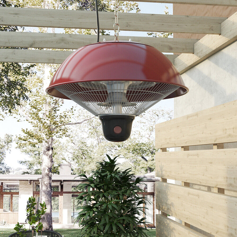 Patio Ceiling Halogen Infrared Heater Red