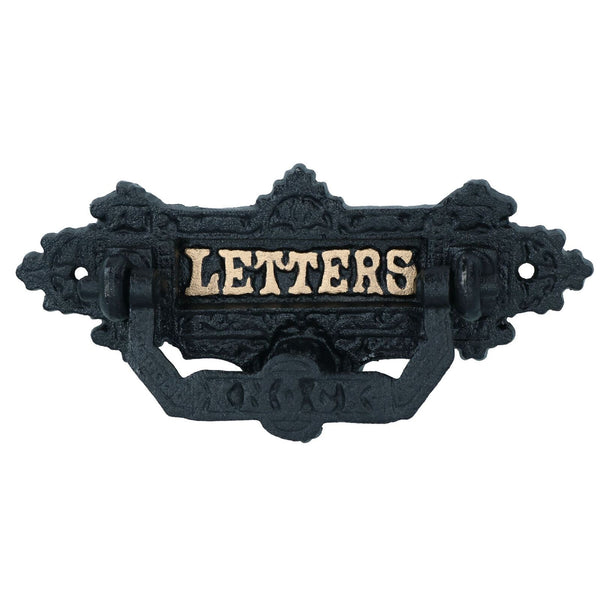 Letter Post Mail Box Slot Flap Plate Cast Iron Wall Front Door Gate Home House
