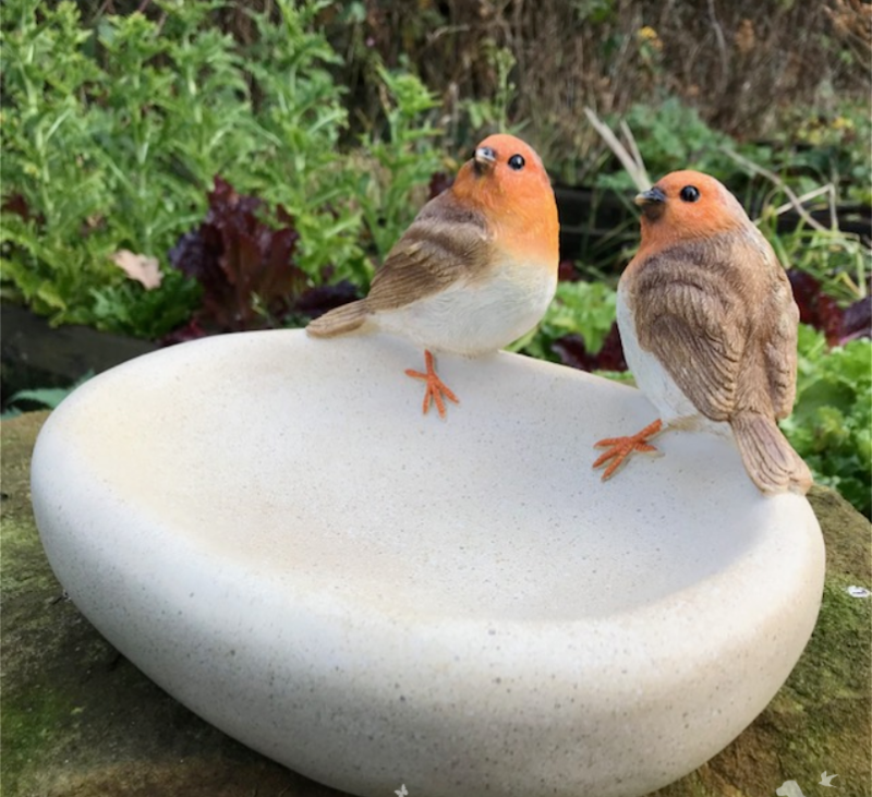 Aged stone effect Bird Bath/feeder - Cints and Home