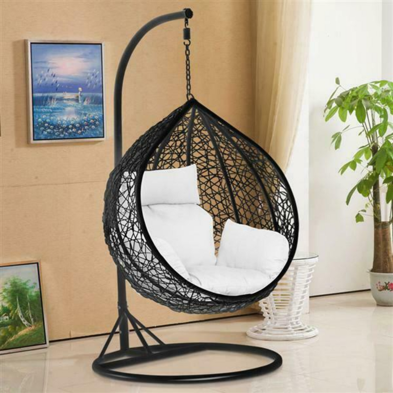 Outdoor Rattan Hanging Egg Swing Chair - Cints and Home