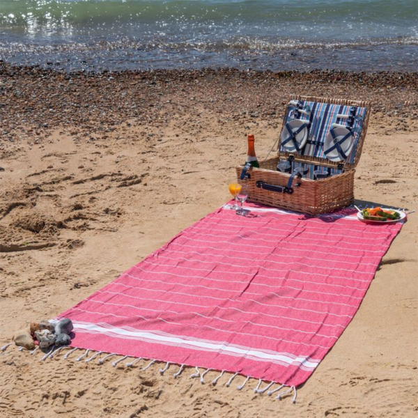 Pink Turkish Beach Cotton Towel - Cints and Home