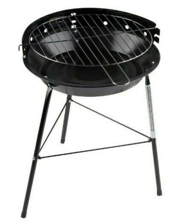 Round Portable Charcoal BBQ Cooking Grill  33cm