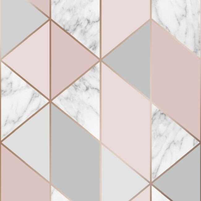 Sublime Marble Blush Geometric Wallpaper - Cints and Home