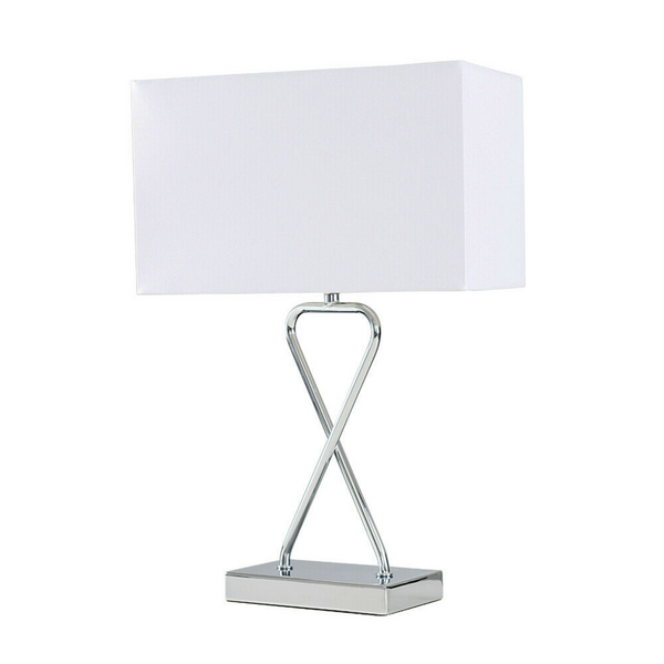 Modern Rectangle Chrome Bedside Lamp - Cints and Home