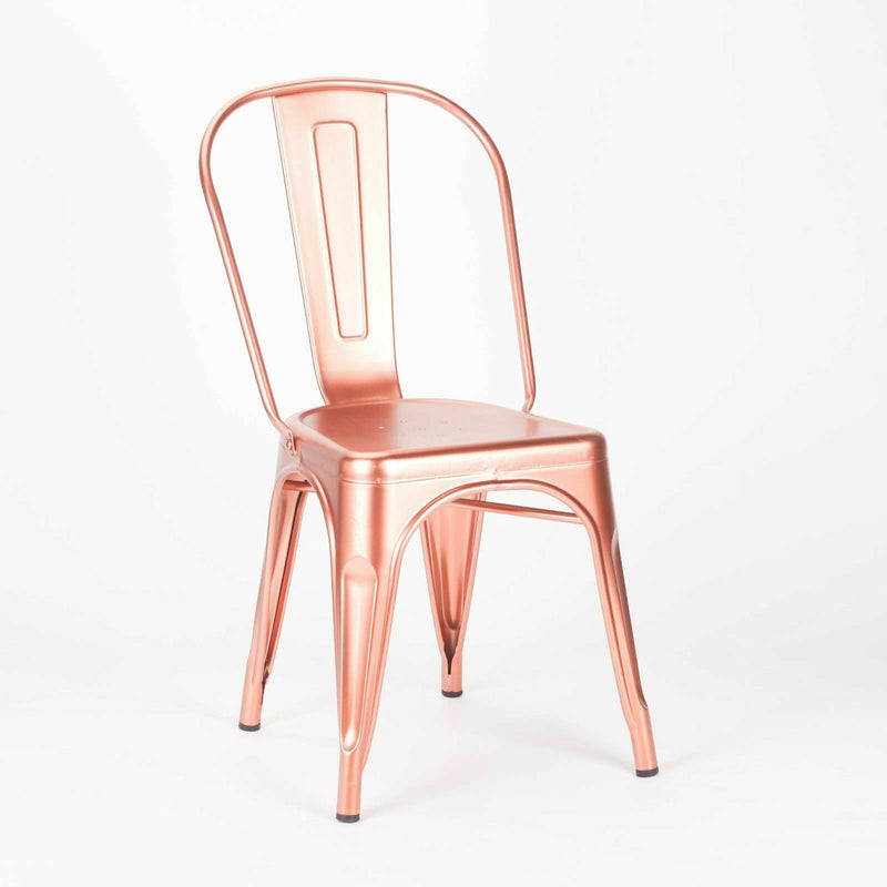 ROSE GOLD INDUSTRIAL DINING CHAIR - Cints and Home