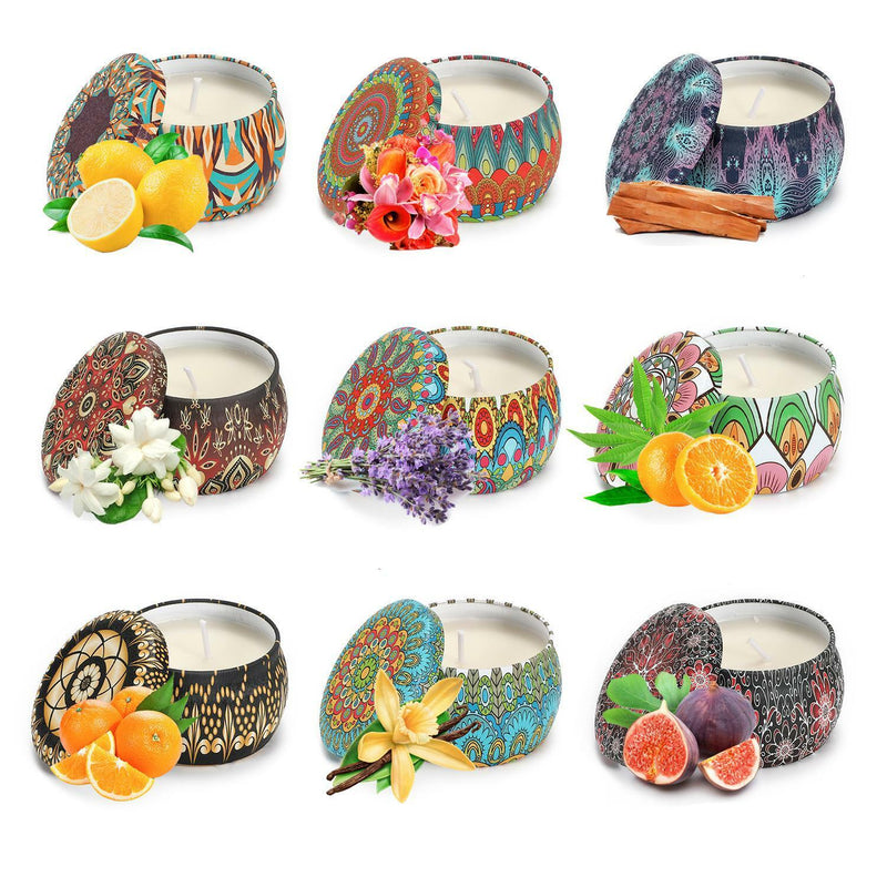Tin Floral Scented Candles - Cints and Home