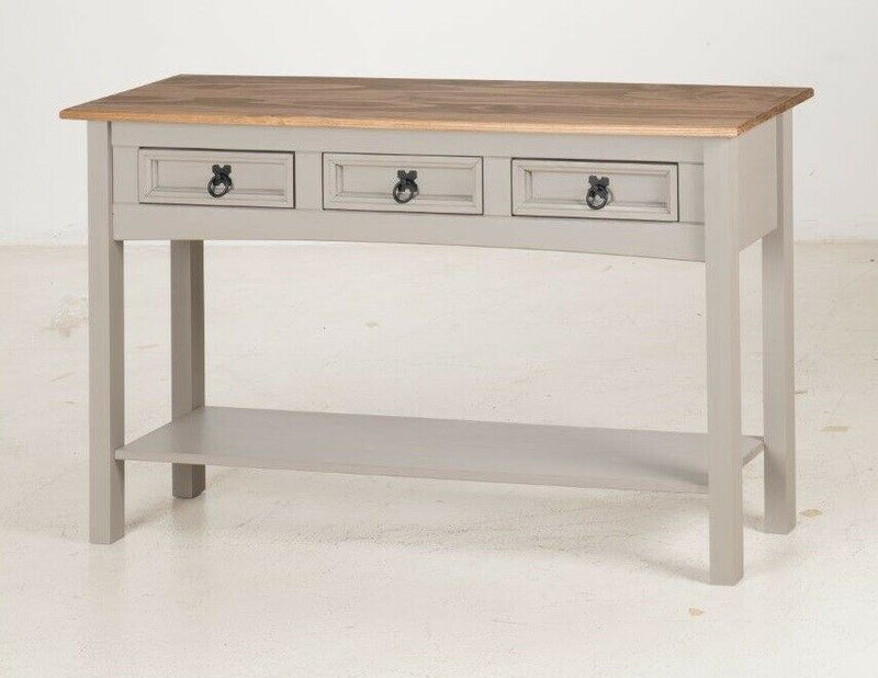 Corona Console Table Grey Wax - Cints and Home