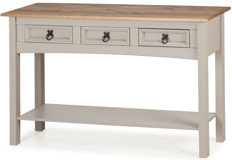 Corona Console Table Grey Wax - Cints and Home