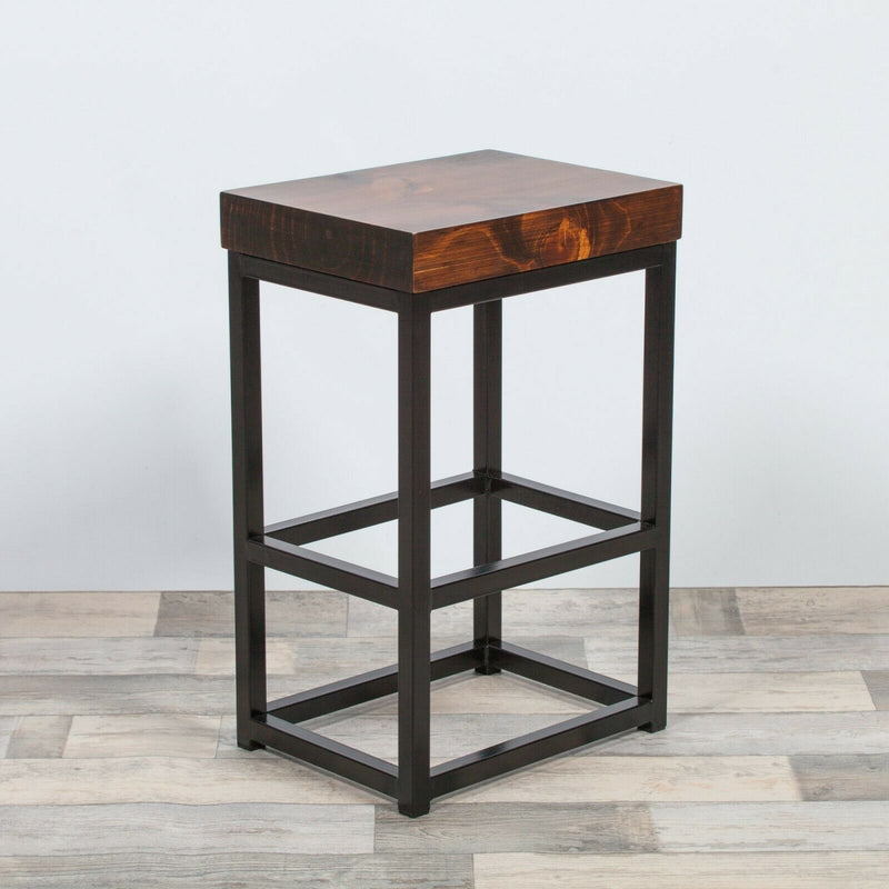 Industrial Black Metal Bar Stool - Cints and Home