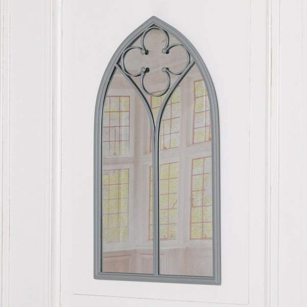 Large Grey Gothic Wall Mirror - Cints and Home